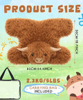 Weighted Highland Cow Lap Pad For Relaxation And Chill, 5lb Sensory Plush Blanket with 3D Cow Design, 24.4x19.7 inches