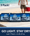 Giant Reusable Ice Packs For Large Coolers, 14X10 Inch Leakproof Freezer Blocks That Keep Grub And Brews Frosty Up To 48 Hours, Heavy Duty Gear For Beach Days, Camping Trips, And Tailgate Party Vibes on beach with cooler.