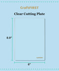 Clear 6 X 9 Die Cutting Plate for Machines, Durable Polycarbonate See Through Protector, Precision Die Cut Accessory front view