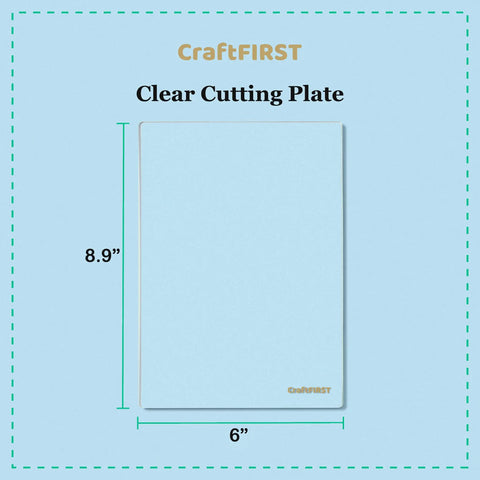 Clear 6 X 9 Die Cutting Plate for Machines, Durable Polycarbonate See Through Protector, Precision Die Cut Accessory front view