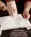 Heavy Duty Canvas Lewis Ice Crushing Bags 2 Pack Bartender Gear with Tight Seal Flap for slamming frozen cubes into silky crushed ice.