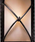 Aspen II Glass Damp Bath Vanity Wall Sconce, Bronze Finish, 1 Light, 100 Watt Max, E26 Medium Base, Works With LED