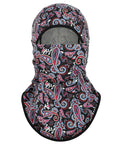 Flame Resistant Balaclava Face Mask For Welding Gear That Lasts Lightweight 5.5oz Cotton Arc Rated Helmet Liner with Paisley Print