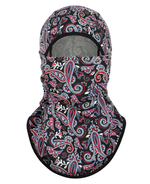 Flame Resistant Balaclava Face Mask For Welding Gear That Lasts Lightweight 5.5oz Cotton Arc Rated Helmet Liner with Paisley Print
