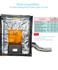 3D Printer Enclosure With Vent Kit And Led Lighting For FDM DLP SLA LCD Printers, Thermal Insulation Cover, 400x480x600mm