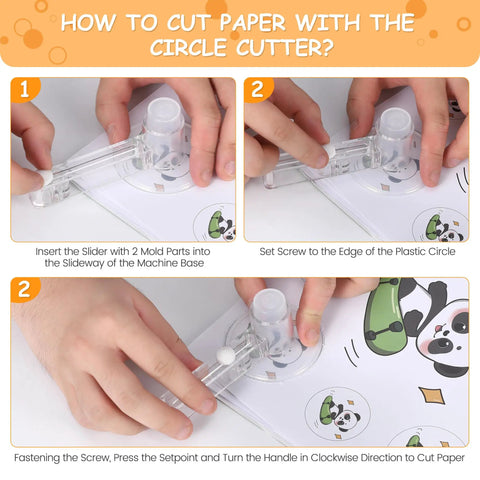 How to use the circle cutter in 3 In 1 Button Maker Kit With Ergonomic Arc Handle For 25mm, 32mm, And 58mm Badges