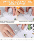Step-by-step guide using circle cutter from Versatile Button Maker Kit 25 32 58mm 3 in 1 Pin Press for DIY projects