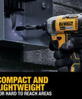 20V Max Brushless Impact Driver With One Quarter Inch Hex, Compact Lightweight Design in use on electrical box