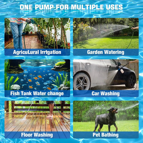 Top Tier 635 Gph Submersible Sump Pump With Brushless Motor Engineered For Ryobi 18v for floor washing and pet bathing.