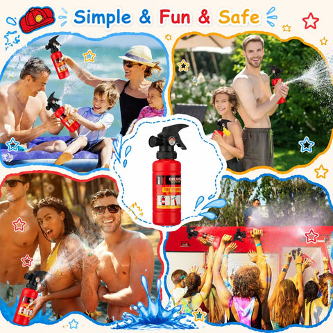 Rad Mini Fire Extinguisher Squirter Toys For Kids Pump Action Water Spray Guns Super Cool For Summer Pool Parties And Birthday Party Favors Bulk 12 Piece Set
