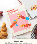 Blank Recipe Book To Write Your Own Recipes For Family Keepsakes Durable Hardcover Cookbook Journal on kitchen table with food