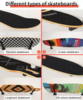 Dope Wall Mounted Skateboard Rack Set For Longboards And Boards Double Space Saving Floating Shelves with various boards displayed.