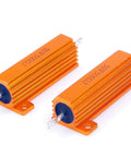Ready To Rock Pro Grade 50 Watt 500 Ohm Wirewound Resistor With Tough As Nails Aluminum Shell Housing Built For Heavy Gig Rig Gear And Sweet Custom Circuit Mods Pack Of Two Pieces.