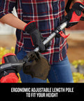 Person using Cordless Weed Wacker String Trimmer With QuickWind Spool 4 Ah Battery And Charger Included Brushless Power 2-Speed