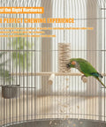 Small parrot on Safe Untreated Ultra Soft Balsa Wood Foraging Toy With Canyon Groove Design For Small Parrots in cage