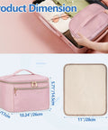 Portable Pill Bottle Organizer Bag For Home And On The Go Travel With Adjustable Dividers Compact Medicine Storage Pouch For Cabinets Suitcases Backpacks And Car Use Empty Bag Only dimensions illustration