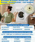 Washer Basket Driven Hub All In One Replacement Kit With Vibration Reducing Bushing And Mounting Screws Easy Install Durable Parts Replaces AP5665171 PS6012095 W10396887 W10528947 Fits Whirlpool Maytag Kenmore washer hub kit with screws and bushing