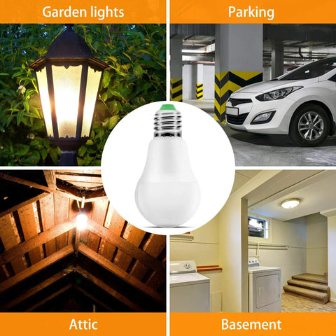 Radar Motion Sensor Light Bulb 800 Lumen Daylight LED For Indoor Outdoor Use Dusk To Dawn Motion Activated Security Lighting For Porch Garage Basement And Stairwell No Brainer Easy Install E26 A19 4500K