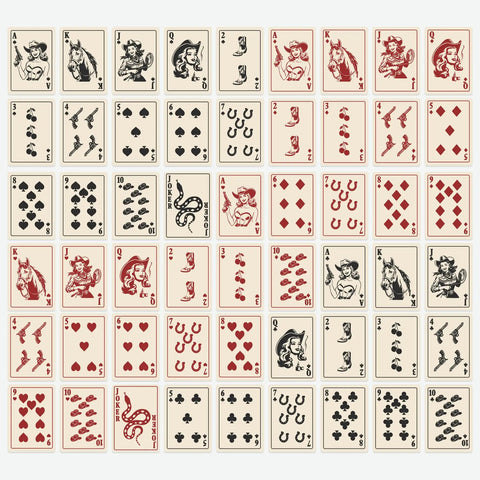 Top Shelf Western Playing Cards Single Deck Featuring Dang Right Authentic Wild West Illustrations with cowpoke and ranger graphics.