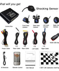 Components of 360 Degree Car Surround View System With DVR Recording And Backup Cam, Parking Monitor, HD Sensor