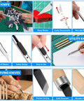 82 Piece Pro Model Tool Kit for Plastic Model Kits and Figure Builds All In One Hobby Set showing various knife tools