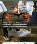 22 Inch Portable Fire Pit For Camping And RV Trips, Ultralight Foldable Round Grill Stand with burning fire, Solo A3