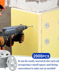 Worker fastening foam board with Snag This Pro Grade Bulk Pack Of 2000 Galvanized Steel Washers Sized At 1-1/8 Inches.