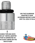 Aluminum adapter for Lower Unit Gear Oil Pump For Outboard Motors Quick Fill With Standard Quart Bottles