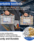 Nuts And Bolts Assortment Kit Go-To With 3334 Pieces Across SAE And Metric Phillips Head And Hex Bolts Grade Eight Point Eight
