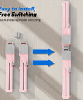 Heavy Duty Pilates Board And Versatile Ab Trainer Kit Engineered To Level Up Your Core Routine Featuring Anti Slip Handles, shown in pink with detachable parts.