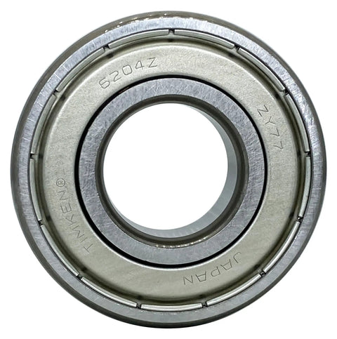 2 Pack 6204-2Z Deep Groove Ball Bearings With Double Metal Seal 20x47x14mm showing chrome steel build and markings