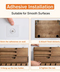 Installation steps for Wall Mount Key And Mail Organizer With Six Hooks And A Storage Drawer Wooden Key Rack With Shelf
