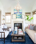Contemporary living room with Modern Kitchen Island Light Four Light Chandelier With Glass Shades Industrial Farmhouse Pendant Lighting
