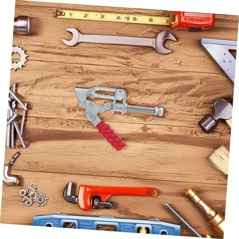 Four Piece Push Pull Toggle Clamps Set For Woodworking And Metal Workholding on wooden table with various tools