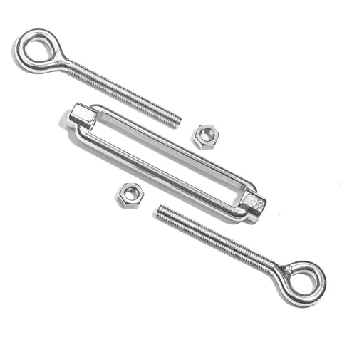 No Nonsense Heavy Lift Rigging Top Shelf T316 Marine Grade Stainless Steel Eye To Eye Turnbuckle For Cable Tensioning And Rope Work One Half By Six Point Five Inches
