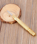 Automatic Center Punch Tool With HSS Tip Spring Loaded Brass Body No Hammer Needed For Precise Marking In Wood And Metal