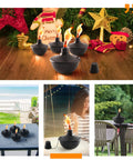 4 Pack Metal Tabletop Torches 22oz Citronella Scented Outdoor Torches For Patio Deck And Garden Refillable Flame Light Lanterns