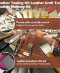 Leather Tooling Kit For Leather Craft Enthusiasts 588Pcs DIY Set With Handbag Case Stamping Punching Tools