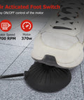 Air activated foot switch of Smooth Operator Electric Drain Auger, providing easy control for 370w motor at 1700 RPM.