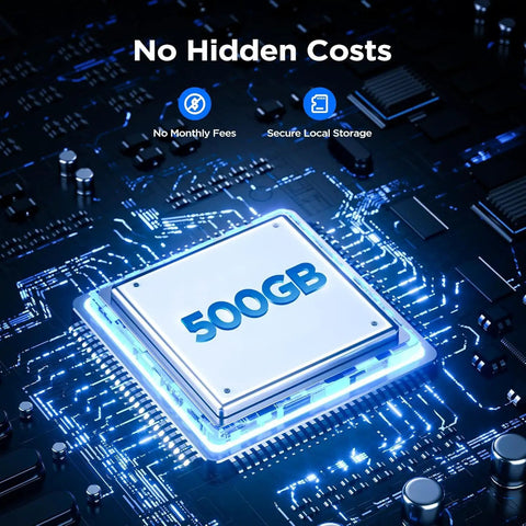 500GB secure storage chip for Dual-Lens Wireless Outdoor Home Security Camera System Four Camera Kit With 360 Degree Coverage