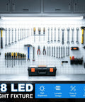 Lit 2 Foot LED Shop Light Kit 22W 3300 Lumens 6000K Ultra Bright Cool White V Shaped Double Row Linkable Ceiling Light
