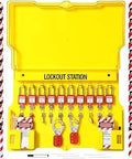 All In One Lockout Tagout Station Kit With 12 Locks, 40 Tags, 4 Hasps, 40 Cable Ties And Pen, OSHA Compliant Group Lockout System