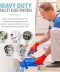 Grip Ready Drill Paint Mixer Attachment For 1 To 5 Gallon Buckets Zinc Plated No Fuss Rust Resistant Easy To Clean Fits All Standard Drills