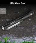 Ultra Bright Work Light With Magnetic Base And COB Flood Beam 500 Lumens Five Modes IPX4 waterproof black handheld
