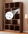 Rock Solid 108 Piece Shelf Pins Kit Featuring Premium Nickel Plated Steel Cabinet Pegs displayed on a wooden bookshelf.