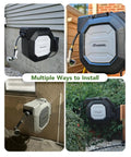 Multiple installations of Five Eighth Inch By One Hundred Foot Heavy Duty Retractable Garden Hose Reel With Wall Mount