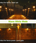 Solar Deck Lights 12 Pack Outdoor Waterproof LED Warm White and Color Changing for Stairs Fence Garden Patio Yard Porch and Steps