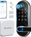 Smart Lock With Fingerprint And Code Access For Keyless Entry, Biometric Door Handle With WiFi Gateway, electronic door knob and app