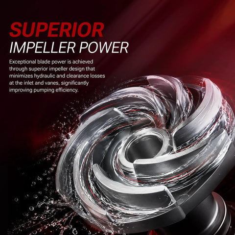 Close-up of Tough As Nails Heavy Duty Electric Engine Coolant Water Pump impeller showcasing its design for efficient cooling.