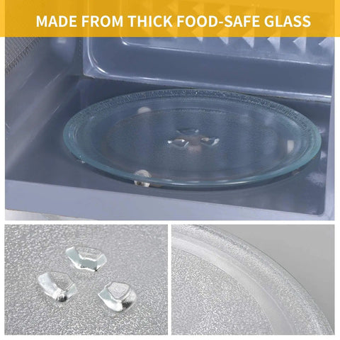 9.6 Inch Microwave Glass Plate Replacement Turntable With Universal Fit For Small Microwave Ovens in microwave and close-ups